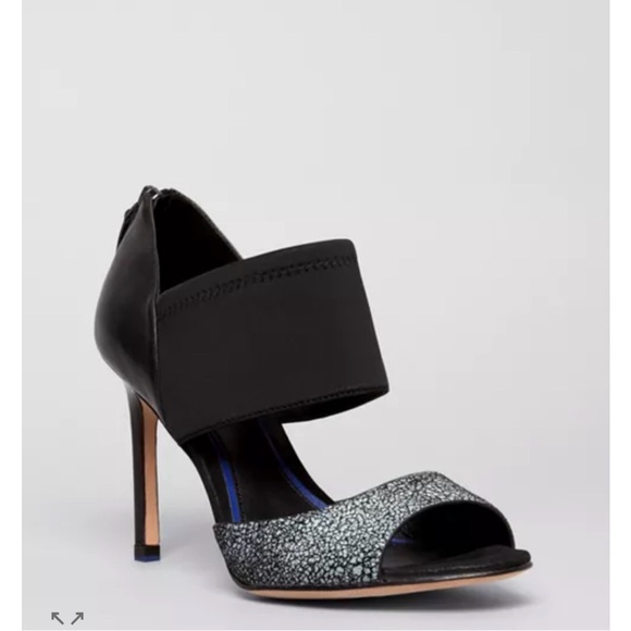 Elie Tahari Shoes - Elie Tahari Open Toe Strappy Indra High-Heel with Neoprene leather